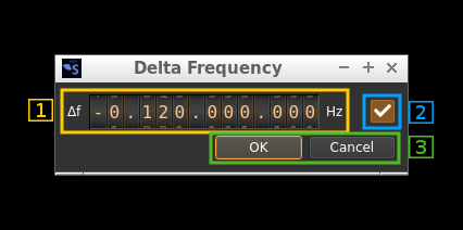 BladeRF2 source input stream transverter dialog