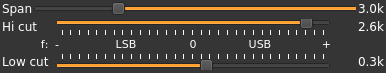 SSB Demodulator band controls USB