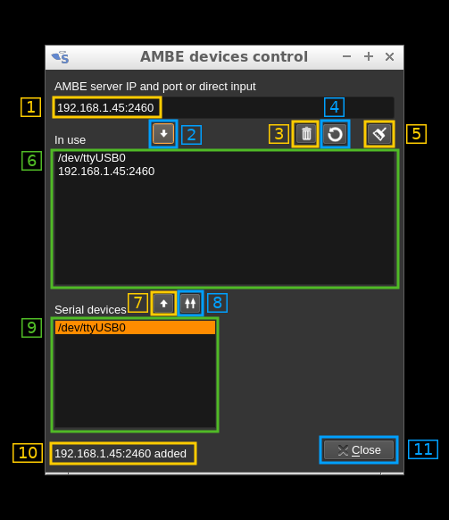 Main Window AMBE