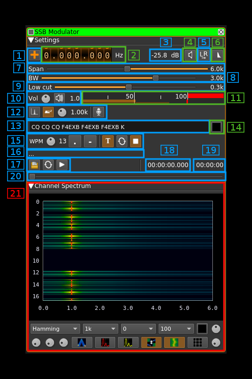 SSB Modulator plugin GUI