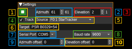 GS232 Rotator Controller feature plugin GUI