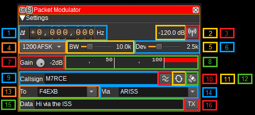 Packet Modulator plugin GUI