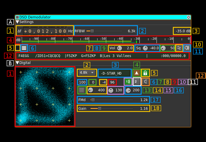 DSD Demodulator plugin GUI