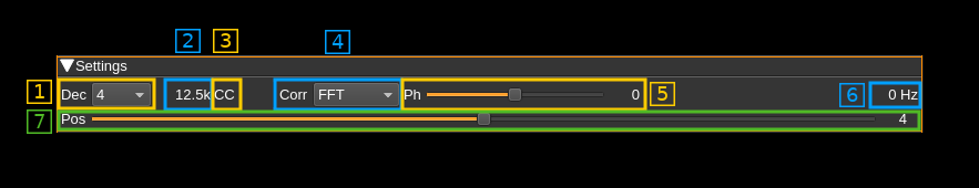 Interferometer plugin setings GUI
