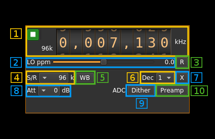 Perseus input plugin GUI