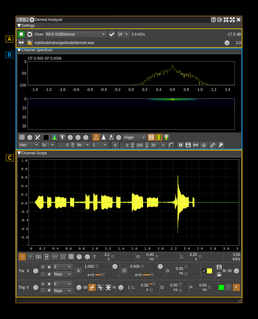 Demod Analyzer plugin GUI