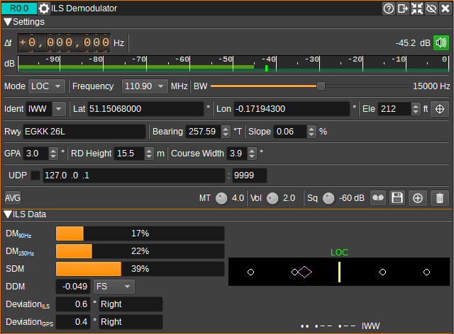 ILS Demodulator plugin GUI