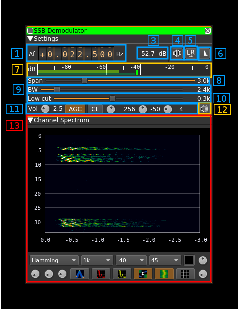 SSB Demodulator plugin GUI