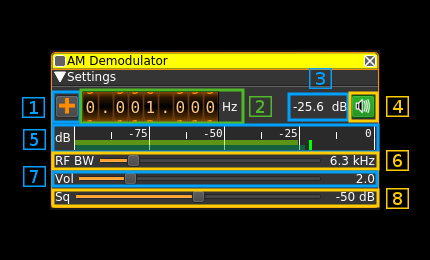 AM Demodulator plugin GUI