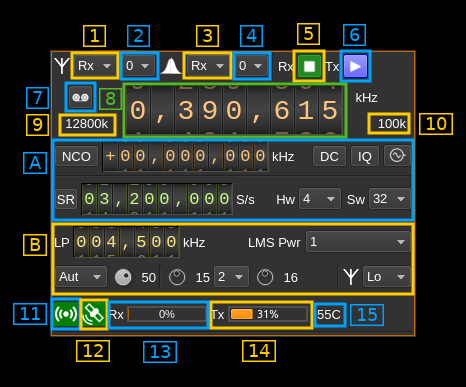 XTRX MIMO plugin GUI