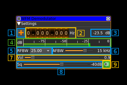 WFM Demodulator plugin GUI