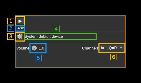 Audio output plugin GUI