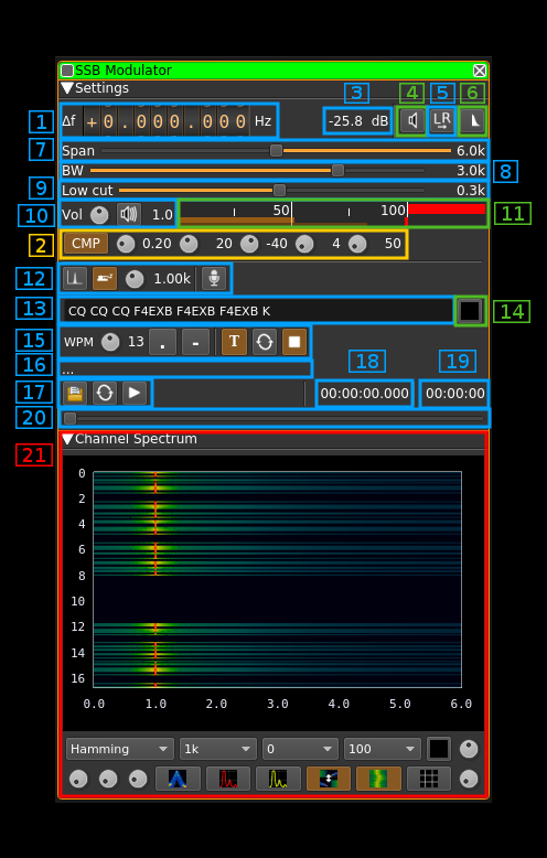 SSB Modulator plugin GUI