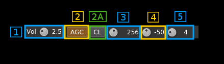 SSB volume and AGC controls