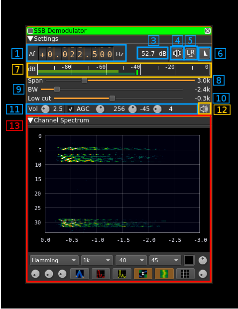 SSB Demodulator plugin GUI