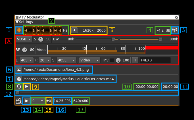 ATV Modulator plugin GUI