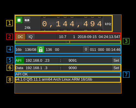 SDR Remote input plugin GUI