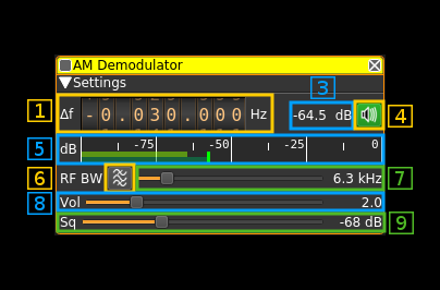 AM Demodulator plugin GUI