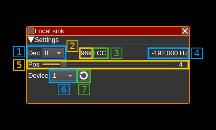 Local sink channel plugin GUI