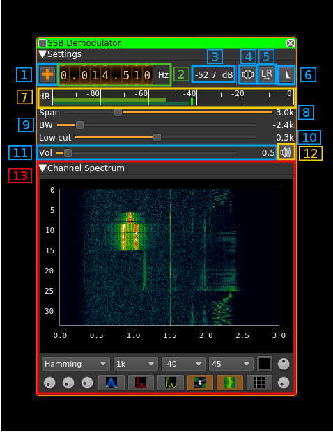 SSB Demodulator plugin GUI