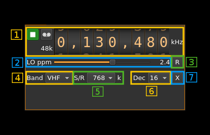 AirspyHF input plugin GUI