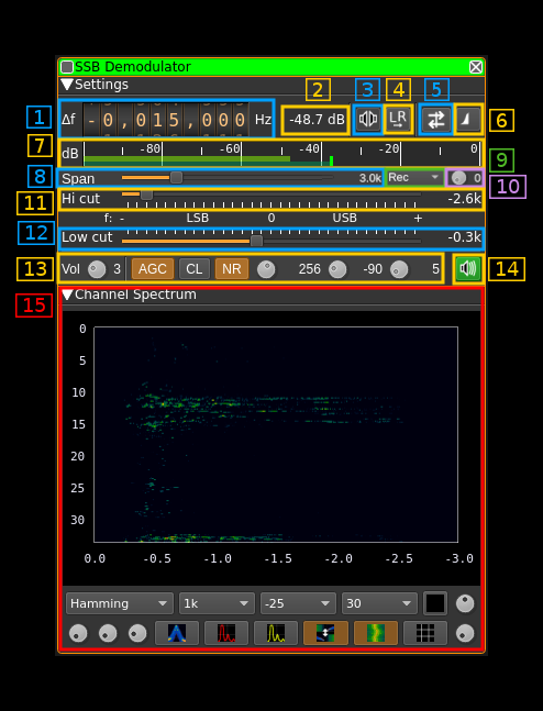 SSB Demodulator plugin GUI