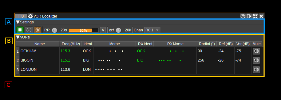 VOR Localizer plugin GUI