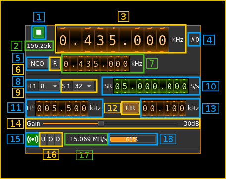 LimeSDR output plugin GUI