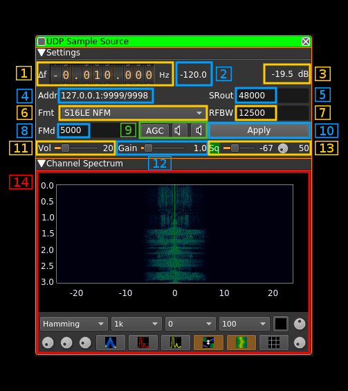 UDP Source plugin GUI