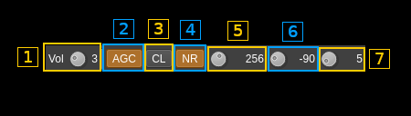 SSB volume and AGC controls