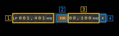 LimeSDR source filters GUI