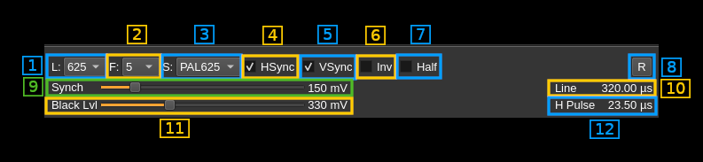 ATV Demodulator plugin GUI Video settings