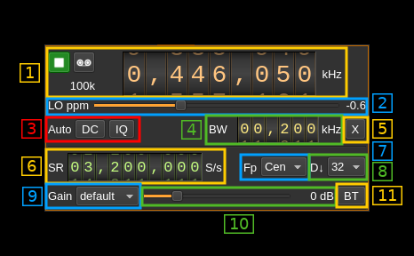 BladeRF2 input plugin GUI