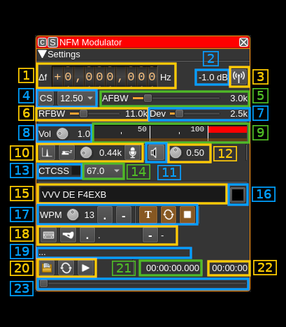 NFM Modulator plugin GUI