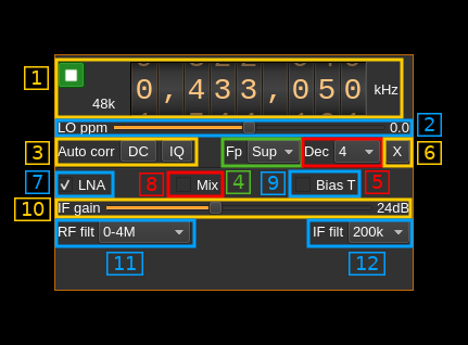 FCD Pro+ input plugin GUI