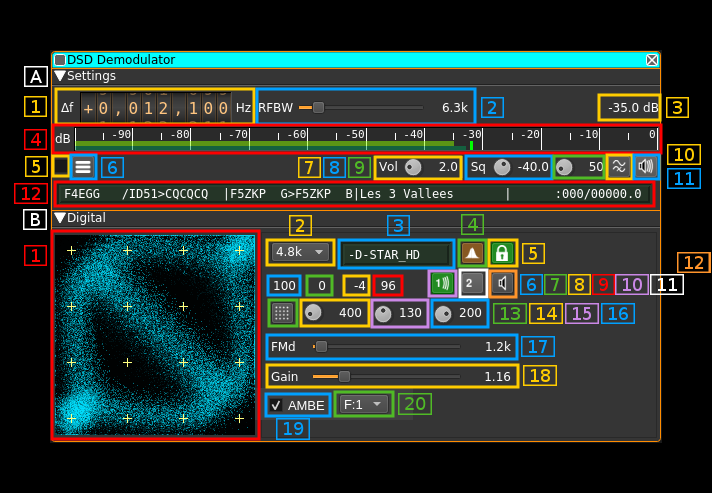 DSD Demodulator plugin GUI