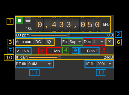 FCD Pro+ input plugin GUI