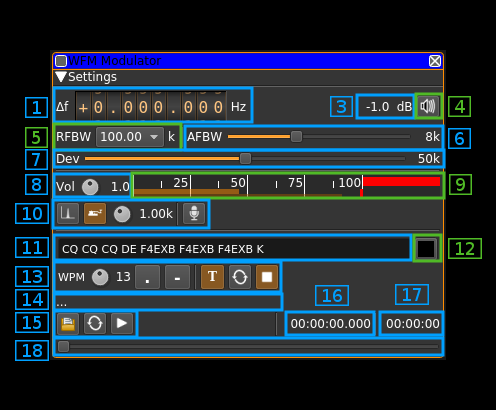 WFM Modulator plugin GUI