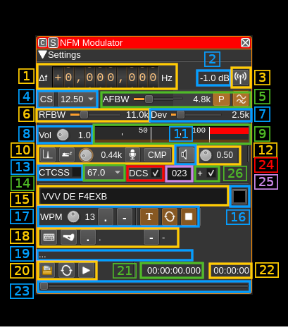 NFM Modulator plugin GUI