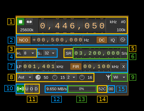 LimeSDR input plugin GUI