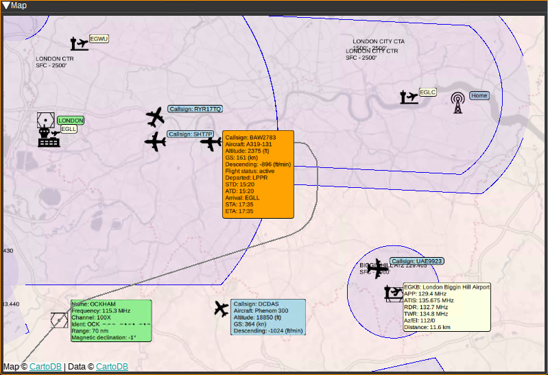 ADS-B Demodulator Map