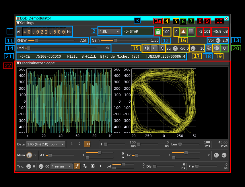 DSD Demodulator plugin GUI