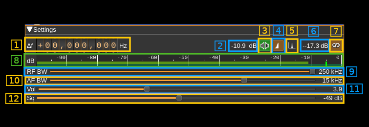 BFM Demodulator plugin settings