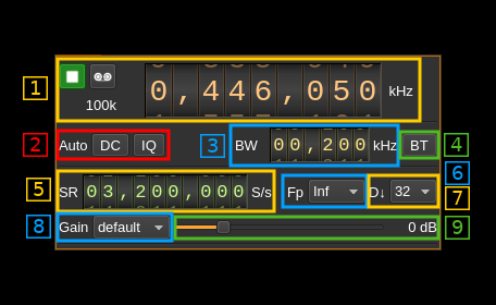 BladeRF2 input plugin GUI