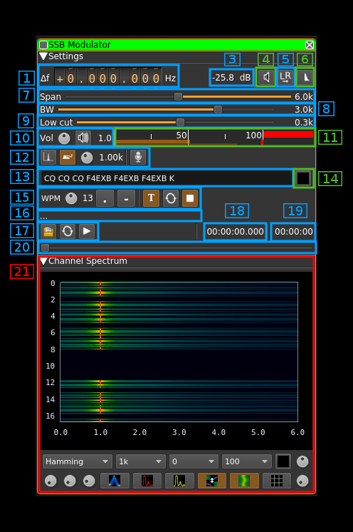 SSB Modulator plugin GUI