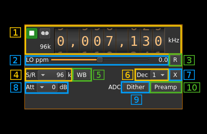 Perseus input plugin GUI