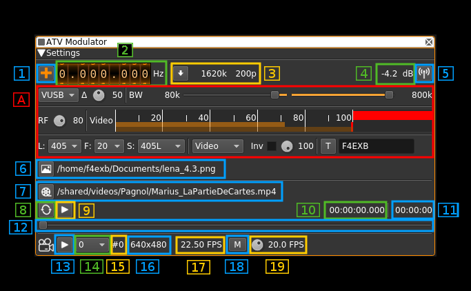 ATV Modulator plugin GUI