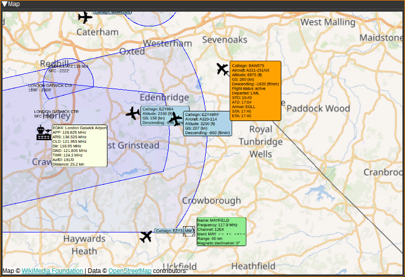 ADS-B Demodulator Map