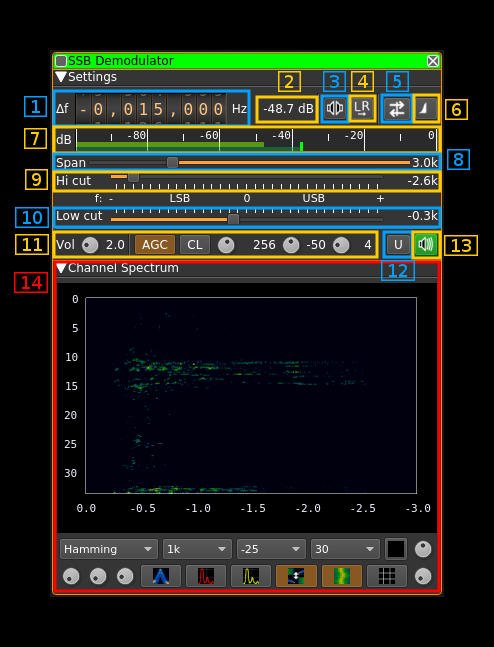 SSB Demodulator plugin GUI