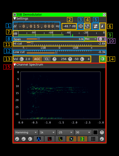 SSB Demodulator plugin GUI